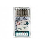 Zentangle komplekt 6-osa Pigma micron must 01 2tk 0,3,0,5,0,8 2tk 