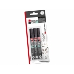 Marker portselanile ja klaasile 073 black 3tk assortii 