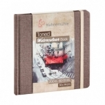 Akvarelliplokk TONED WATERCOLOUR BOOK 200gr 14 x 14 cm 30lehte Hahnemühle,PRUUN