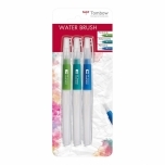 Akvarellpintslid konteineriga Tombow Fine, medium, flat 3tk