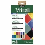 Klaasivärvide komplekt Vitrail 12tk 20ml Pebeo(lahusti baasil)