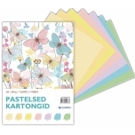 Pastelsed kartongid A4 200gr 7 värvi 7 lehte