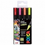 Markerid POSCA PC-5M Fluoresseeruv universaal 4tk