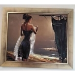 Jüri Ristna õlimaal Naine rannal 54x45 1999 