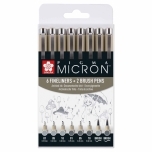Sakura Pigma Micron joonistusmarker 8tk Cool grey hallid Sakura