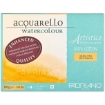 Akvarelliplokk Fabriano Artist 100% puuvill,peentera,külmpress A4 300gr 20lehte