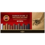 Kriitpastellid 12tk Pruunid toonid Koh-i-noor