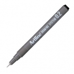 Artline Drawing System tindipliiats 0,2mm Must