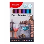 Akrüülmarkeri komplekt Deco Metallik 460 Monami 