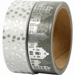 Washi teip 2 rulli, 4m, Majad ja Täpid laius 15 mm