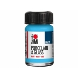 Portselani-ja klaasivärv Marabu Matt Light blue 090 15ml 