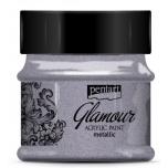 Akrüülvärv Dark silver Glamour metallik Pentart 50ml