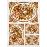 Riisipaber Floral frame VITFLO0018 32 x 45