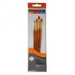 Pintslikomplekt sünteetika 4tk(1 ümar,5,ümar,8 lapik,1,4 Viltune)Daler Rowney