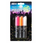Näovärvid 3 värvi Neon Amos blistris