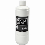 Tekstiilivärv Valge 500ml Basic Solid