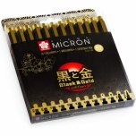 Sakura Pigma Micron joonistusmarker Black ja Gold Edition 12tk