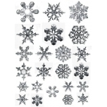 Portselani kleeppilt Bright Gold Snowflakes A4