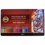 Värvipliiatsite komplekt Polycolor 36tk metallkarp Koh-i-noor