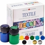 Tekstiilivärvide komplekt Decola 9tk 20ml 