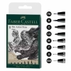 Pintsel-pliiats Faber-Castell PITT artist pen Must 199 8tk