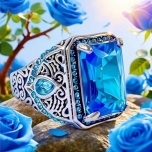 Sõrmus Tsirjoonkiviga Nr9 Sinine kivi