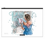 Kileümbrik tõmblukuga A4 Dreamy Girls-Sinine raamatuga