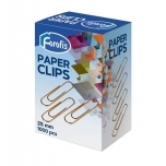 Kirjaklambrid 25mm FOROFIS kuldsed ümmargused 100 tk