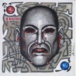 Ebola.Akrüülmaal lõuend alusraamil. 30*30cm