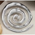 Pross geomeetriline spiraalne metall Hõbedane