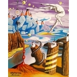 Lifeforms.Akrüülmaal lõuend alusraamil 35*28cm(ilma raamita)