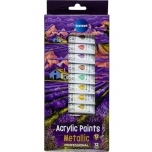 Akrüülvärvid metalltuubis Centrum Metallic 12ml, 12 värvi