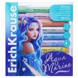 Akrüülmarkerite komplekt koonilise otsaga Art Spirit, 10tk AguaMarine Metallic