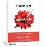 Akrüülipaberiplokk Canson Graduate A5 300g 20 lehte