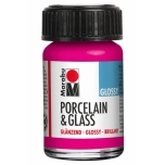 Portselani-ja klaasivärv Marabu Glossy 131 Rasberry 15ml