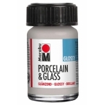 Portselani-ja klaasivärv Marabu Metallic-Silver Glossy 782 15ml 