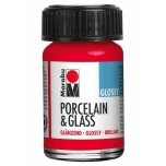 Portselani-ja klaasivärv Marabu Glossy 125 Cherry 15ml