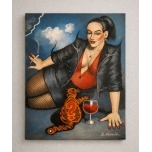 Küsimärk.Akrüülmaal lõuendil 33*41cm Jaan Männik(raamita)