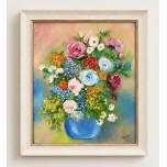 Õlimaal Lilled vaasis 40x50 Olga Repo