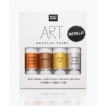 Akrüülvärvide komplekt ART Metallikvärvid 4tk 12ml